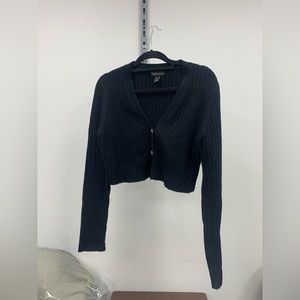 Streetwear Society black knit crop cardigan